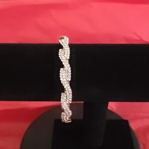 Boutique Elegant Goldtone And Rhinestone Women's Bracelet